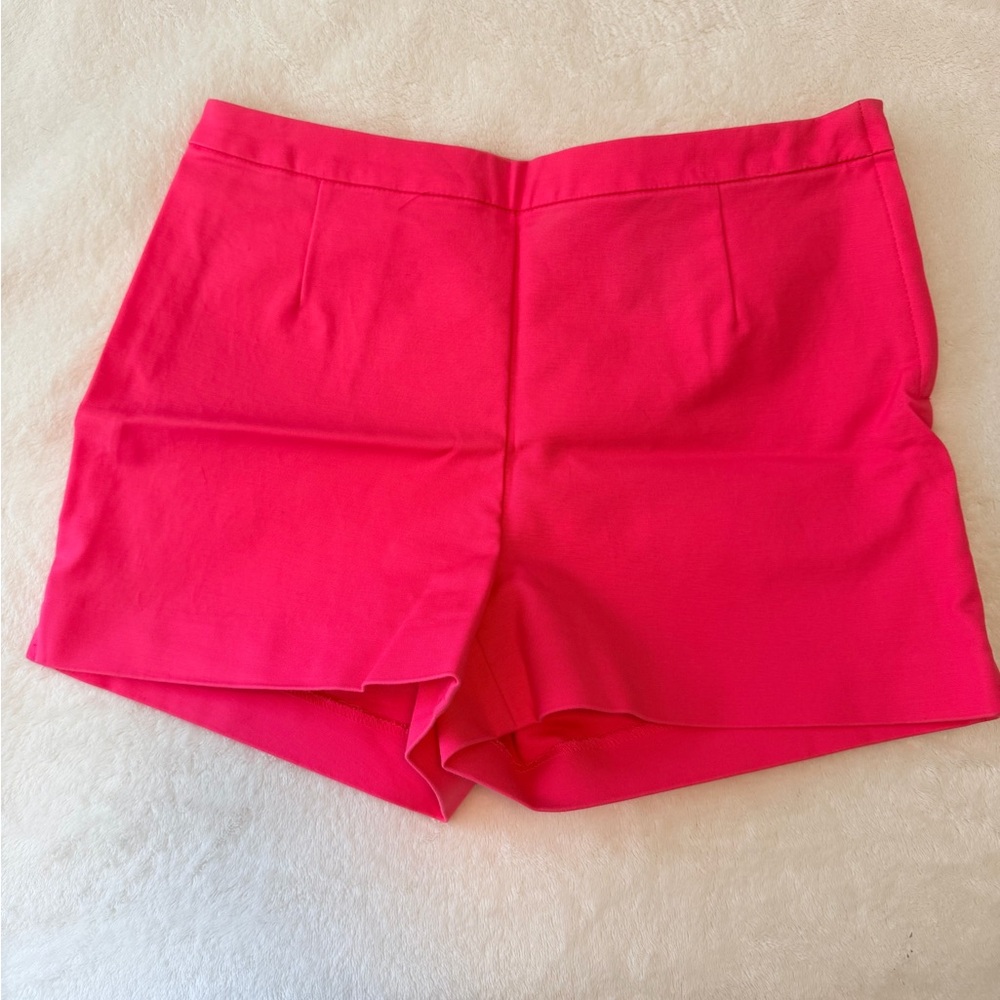 H&M Hot Pink High-Waist Stretch Shorts